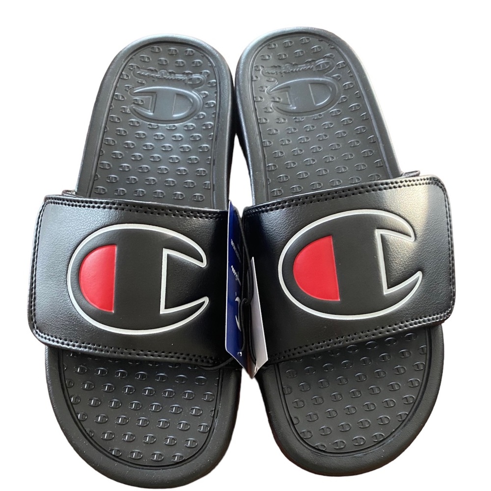 Champion Unisex Boy’s 6 / Women's 8 Athletic Slide Sandal, Black New With Tags